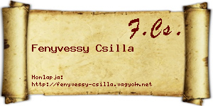 Fenyvessy Csilla névjegykártya